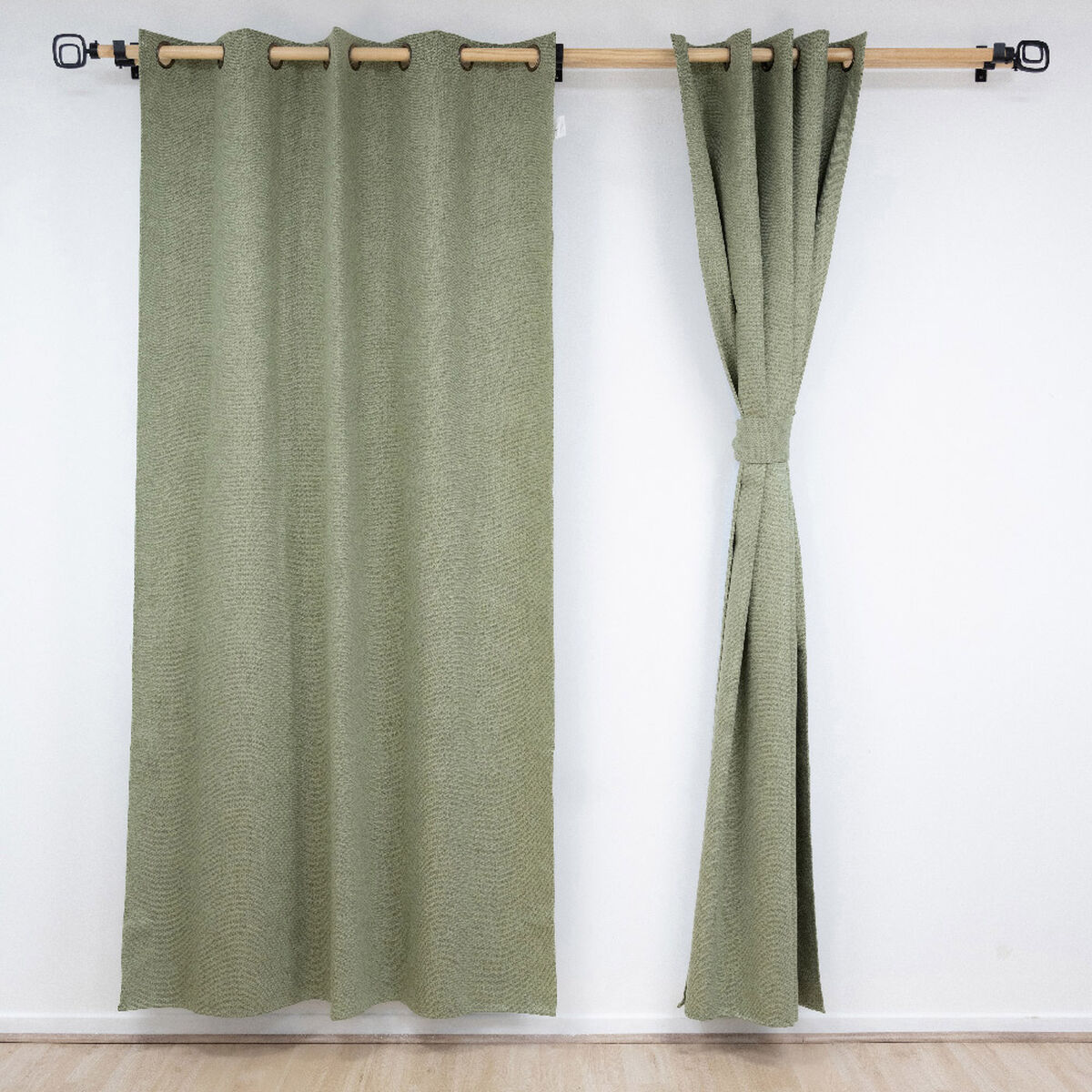 Juego de Cortina Blackout Doral Varsovia 140x220 cm Verde Agua