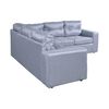 Sofá Seccional Modular Kea Liverpool 5 Cuerpos Felpa Gris