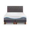 Cama Europea CIC Base Dividida 2 Plazas Alaska + Respaldo
