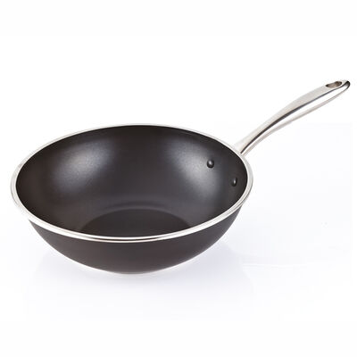 MAGEFESA Wok Acero Inoxidable Magefesa sin Tapa Prisma 28 cm