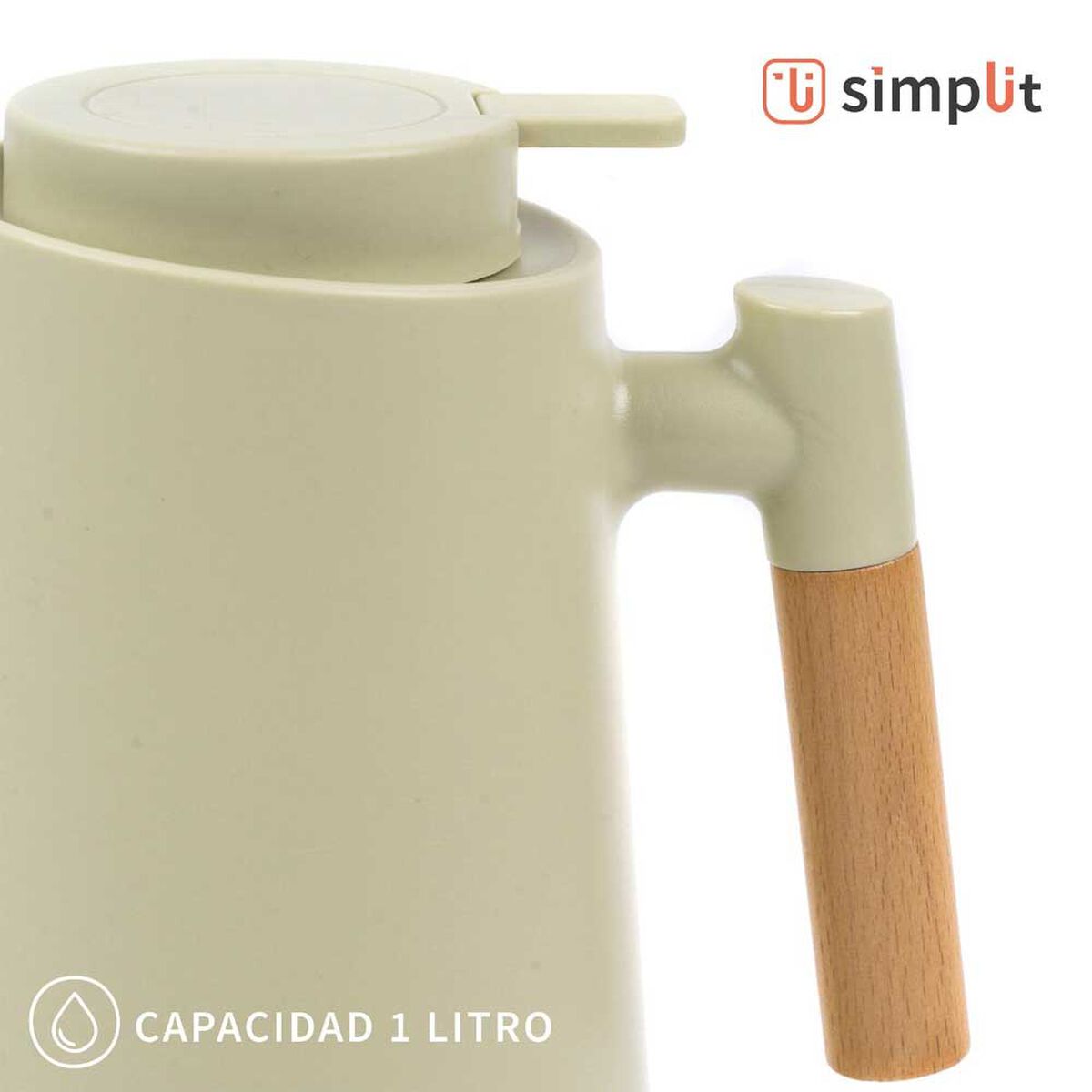 Termo Jarra Simplit Clásico Insulado 1 Litro Gris