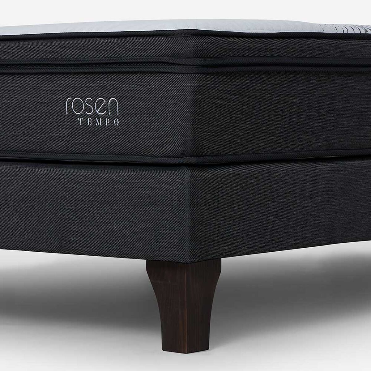Cama Europea Rosen 2 Plazas Tempo Base Dividida + Respaldo Lucio