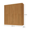 Closet Di Poretti Design New Bali 3 Cajones 6 Puertas Caf&eacute; Claro