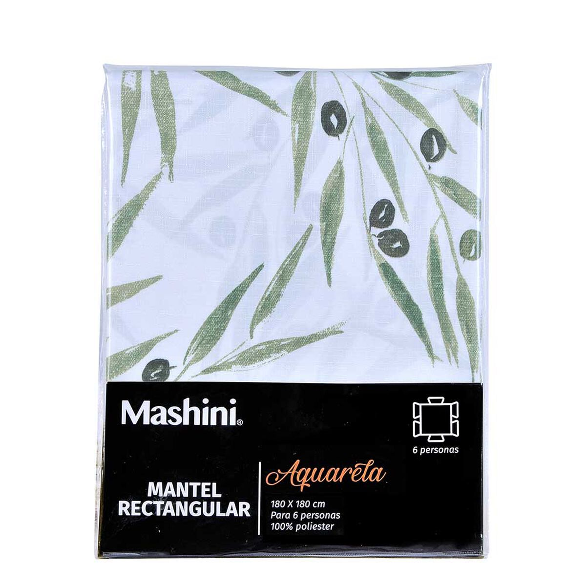 Mantel Rectangular Mashini Berry 180 x 180 cm