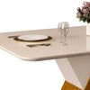 Juego de Comedor Vekkahome Rubi Lia 6 Sillas Café Beige