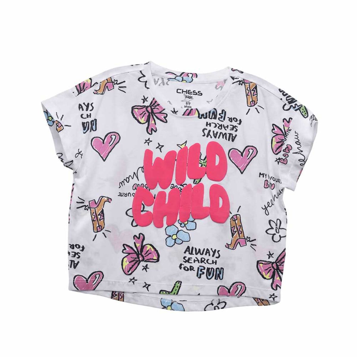 Polera Manga Corta Ni&ntilde;a Chess