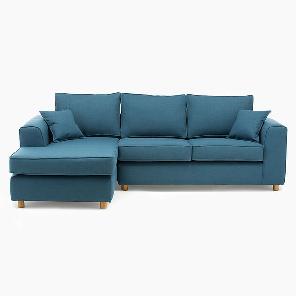 Sofá Seccional Barra Design Monaco Izquierdo 3 Cuerpos Azul