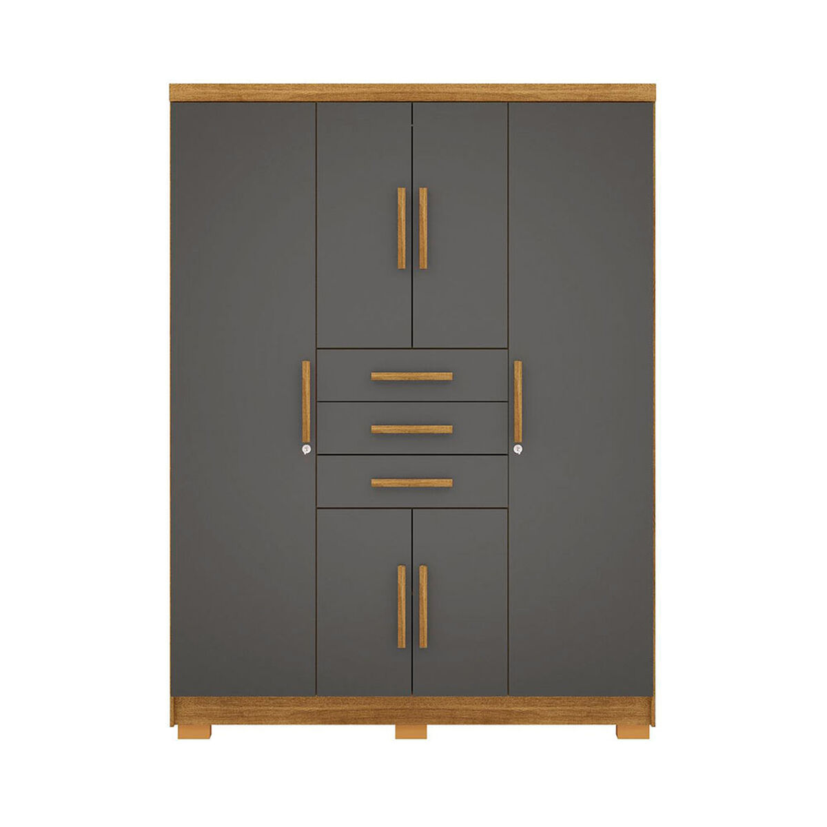Closet Vekkahome Taurus 6 Puertas 3 Cajones Gris