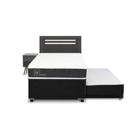 Cama Nido CIC Base Normal 1,5 Plazas Ortopedic + Respaldo + Velador Munich