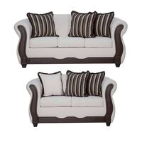 Juego de Living Black Factory Sofia 5 Cuerpos Crudo