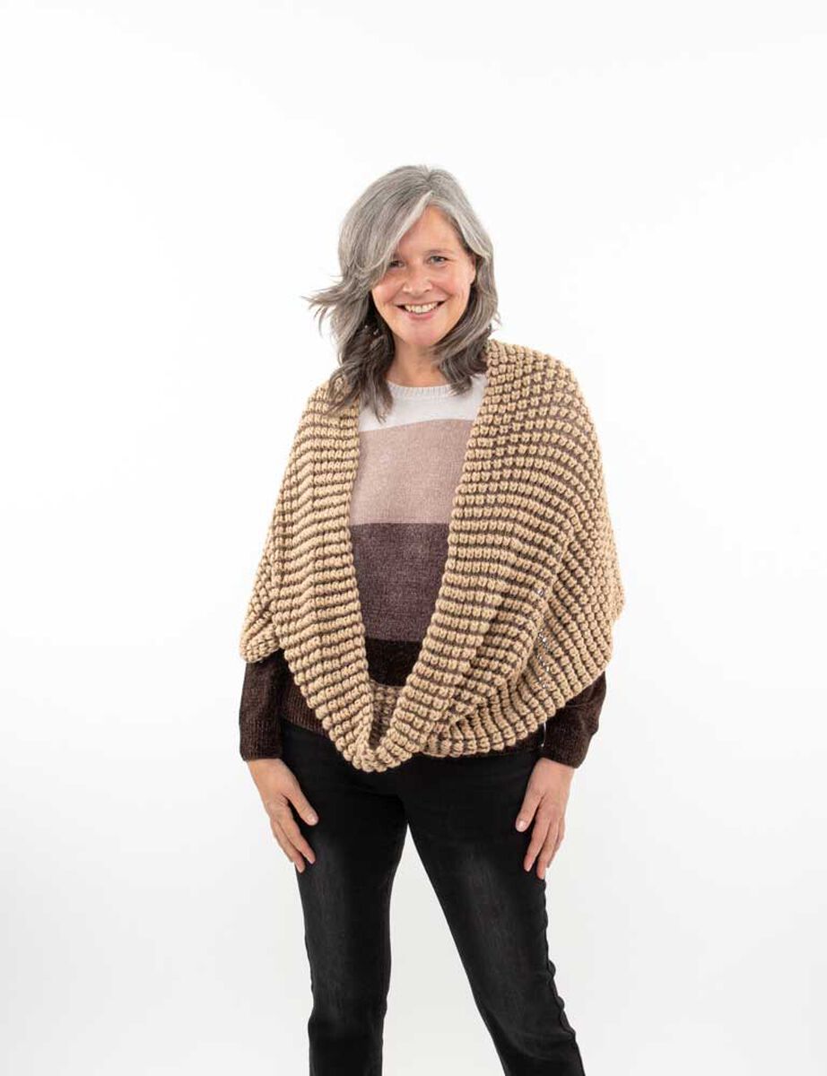 Bufanda Beige Mujer Bside