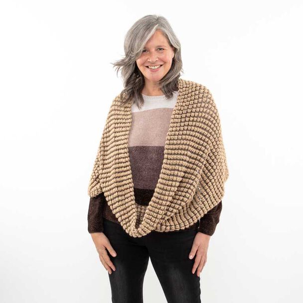 Bufanda Beige Mujer Bside