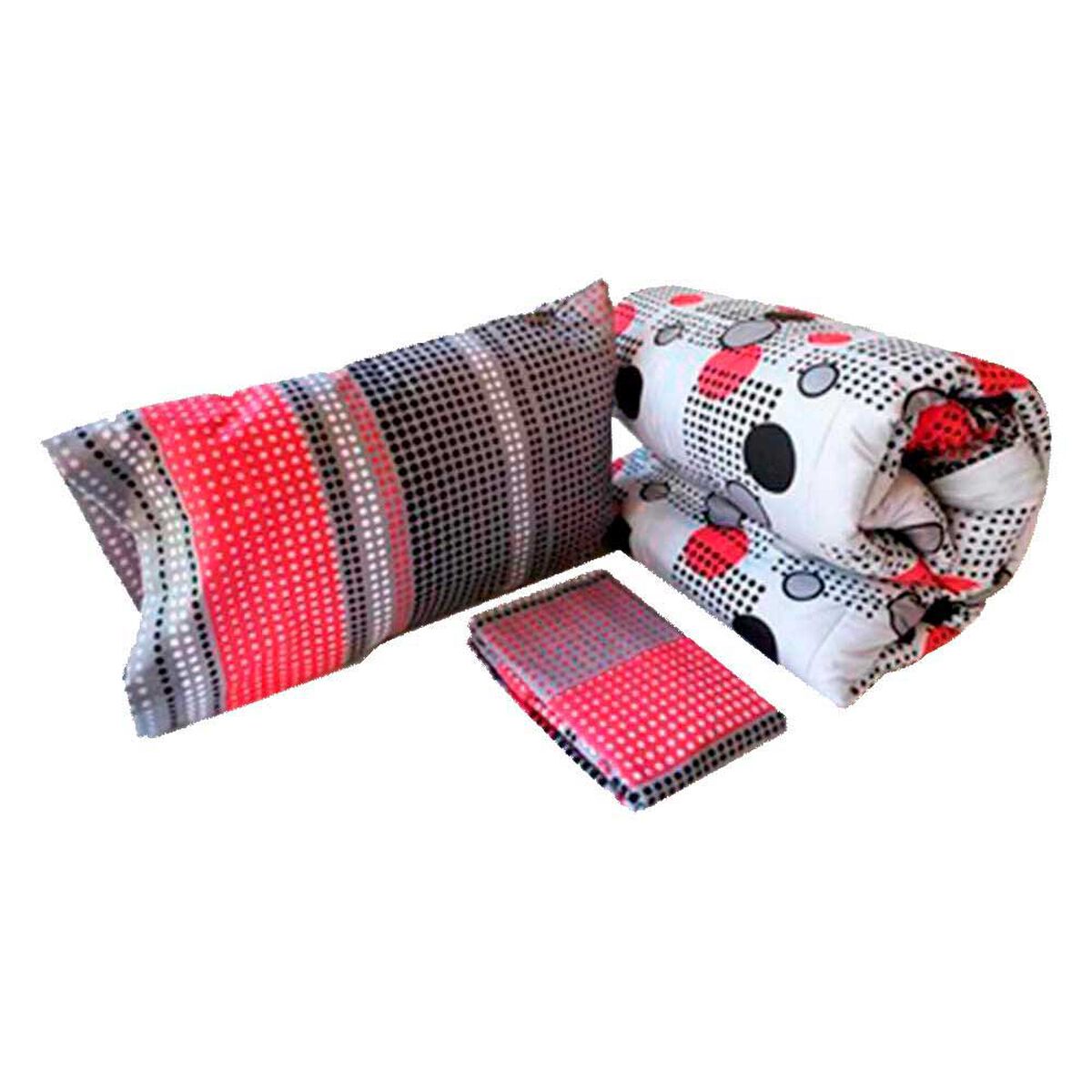 Combo Cama Europea Celta 1,5 Plaza C&aacute;diz + Respaldo 1,5 Plazas + Velador Casanova Nogal + C&oacute;moda Casanova Pisa 6 Cajones Nogal Off White + Set Textiles Casanova 1,5 Plazas + 1 Almohada + Smart TV LED 32" Caixun HD Google TV C32V1HG + Soporte de Pared Fijo Fiddler MV301S