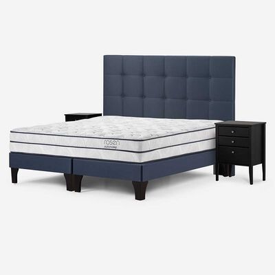 Imagen 2 del producto Cama Europea Rosen Base Dividida Súper King Autonomy Sky + Respaldo + 2 Veladores