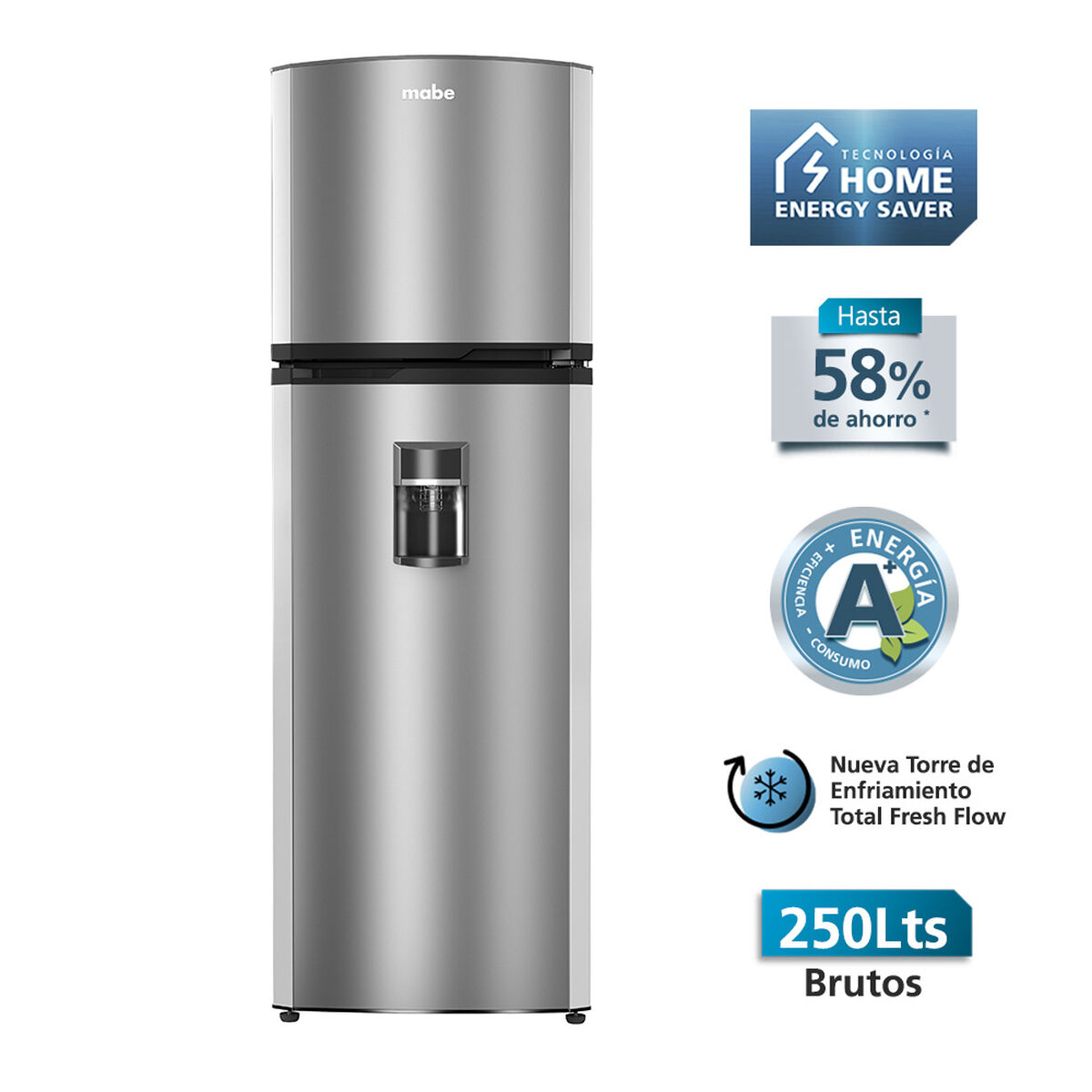 Refrigerador No Frost Mabe RMA255PYUU 249 lts