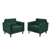 Set 2 Sillones Bodevir Retro Felpa 1 Cuerpo Verde Botella