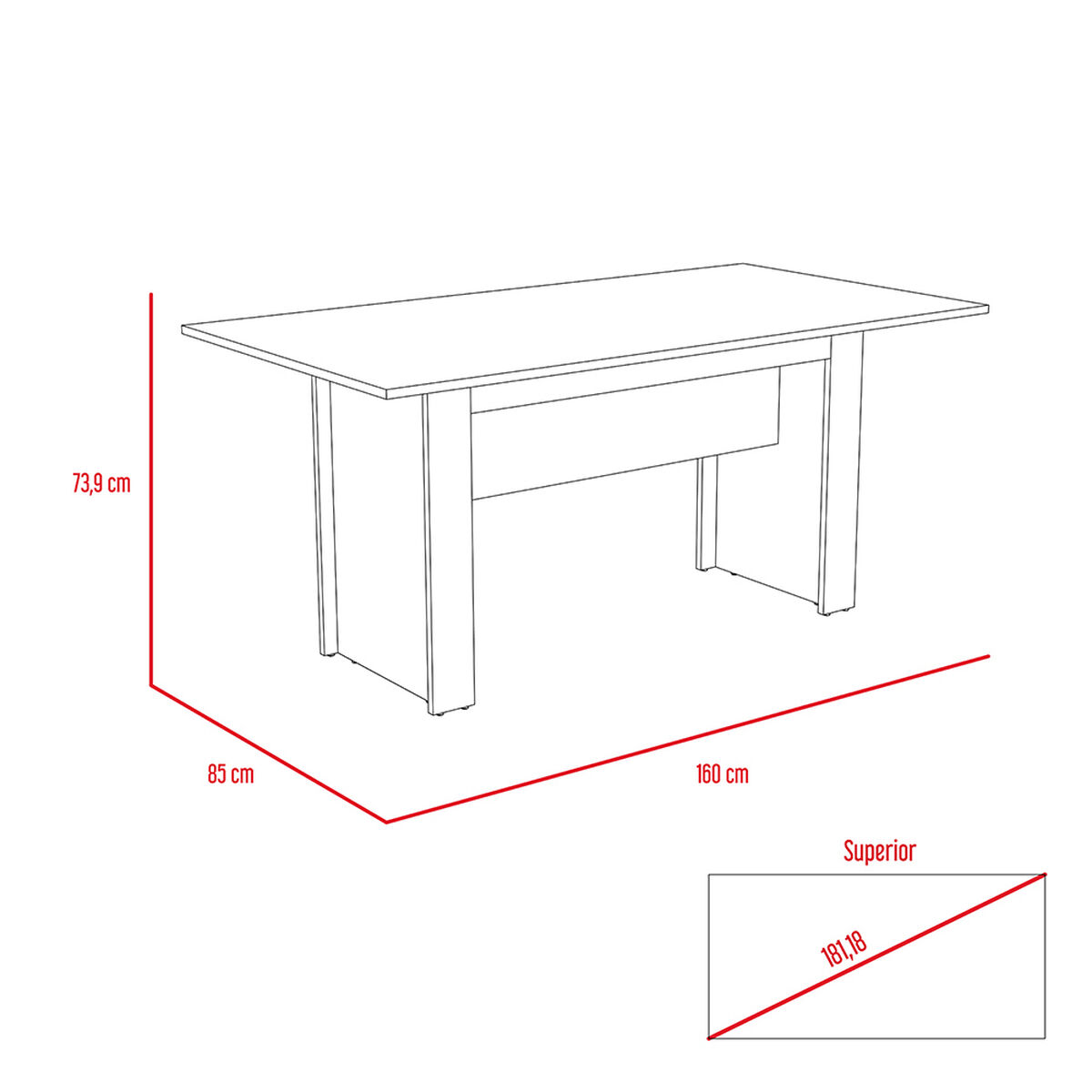 Mesa de Comedor TuHome Classic Habano