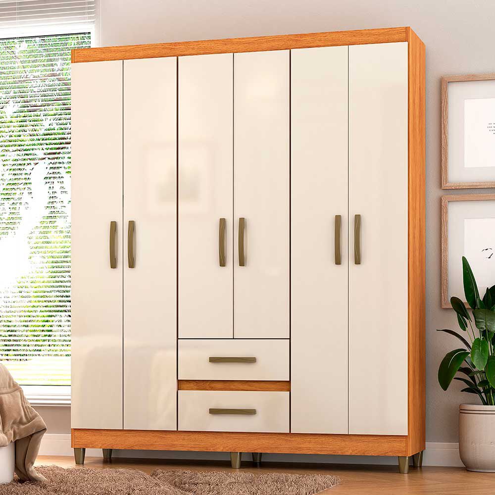Clóset Vekkahome Coimbra 6 Puertas 2 Cajones Blanco