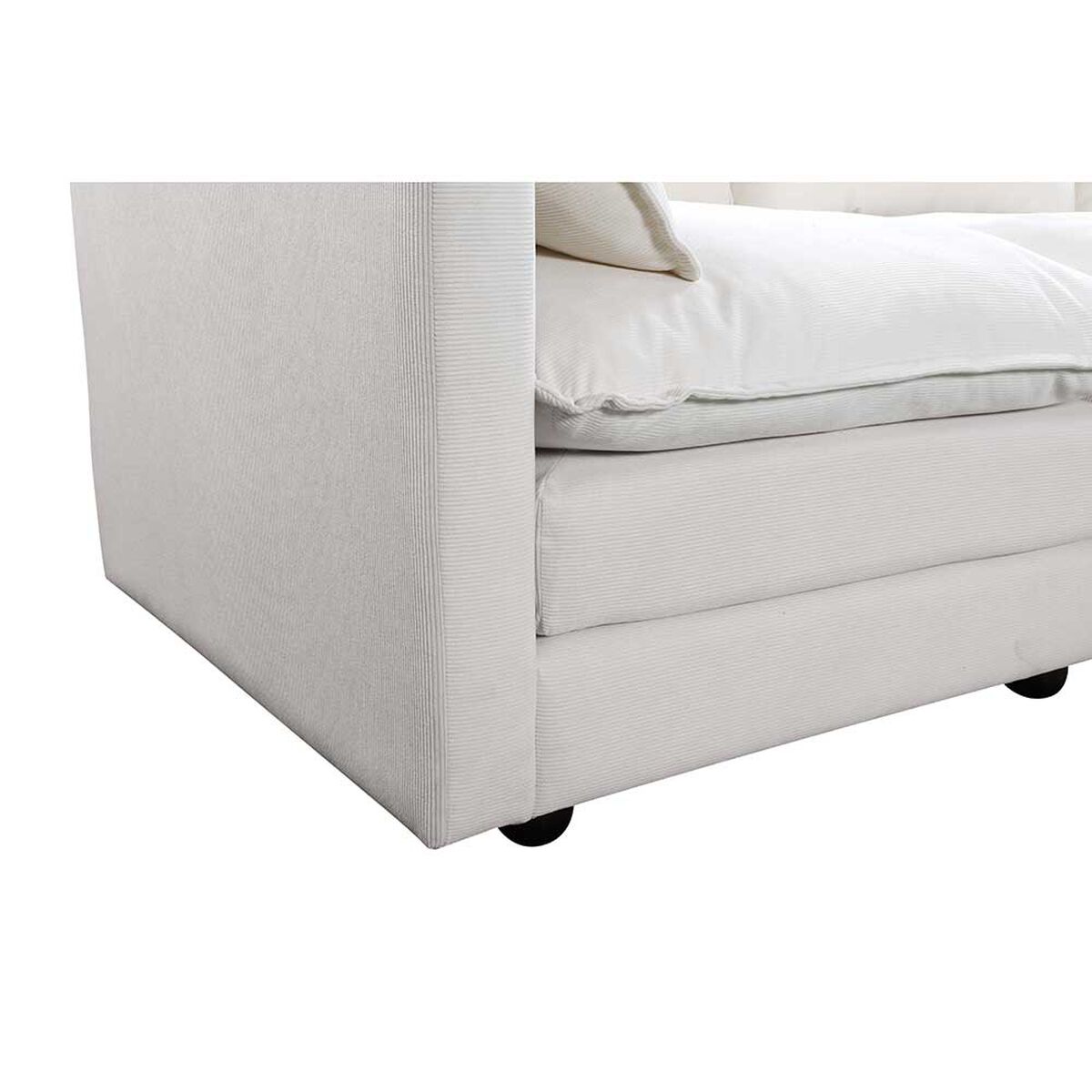 Seccional Izquierdo o Derecho Casanova Samantha Moderno 3 Cuerpos + Ottoman Beige