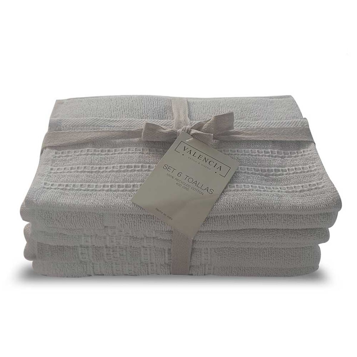 Set 6 Toallas Idetex Valencia Blanco