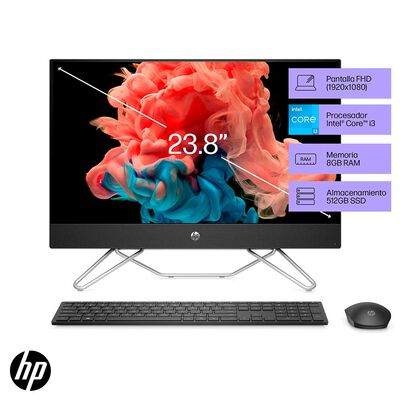 All in One HP 24-cb1023la Intel Core i3 8GB 512GB SSD 23,8"
