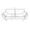 Sofá Home Mobili Dallas 3 Cuerpos Gris Acero