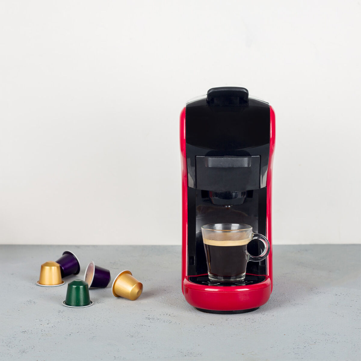 Combo Cafetera EasyWays Milano Coffee 3 en 1 Rojo + Espumador de Leche Milano Milk 4 en 1