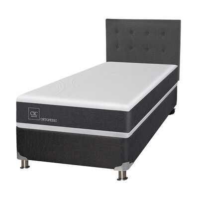 Imagen 2 del producto Box Spring CIC 1,5 Plazas New Ortopedic + Respaldo Eufrates