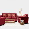 Juego de Living Almore Alemania Sof&aacute; 3 Cuerpos + Dos Sillones 1 Cuerpo Rojo