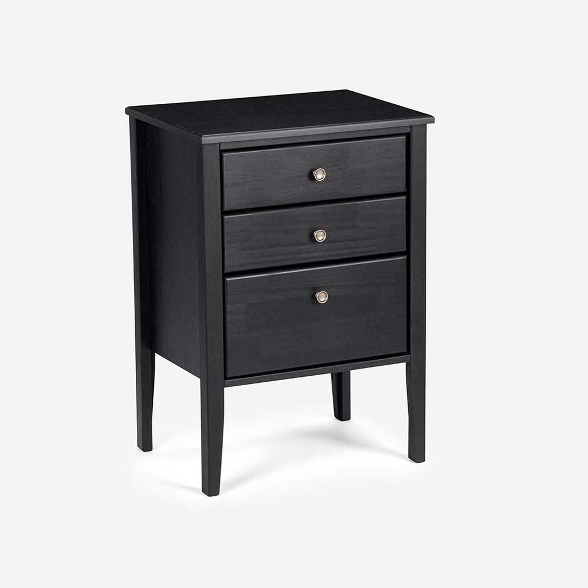 Cama Europea Rosen Base Dividida Súper King Tempo + Respaldo + 2 Veladores Nolita Grafito