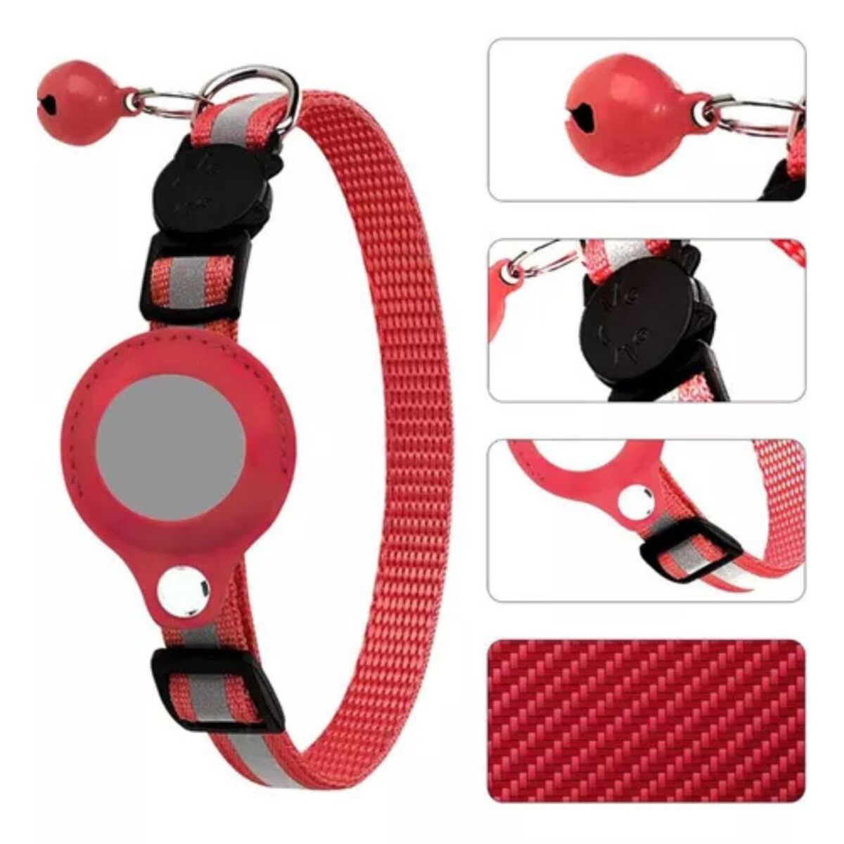 Collar para Gato Laudtec Airtag Rojo