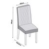 Juego de Comedor Vekkahome Rubi Lia 6 Sillas Café Beige