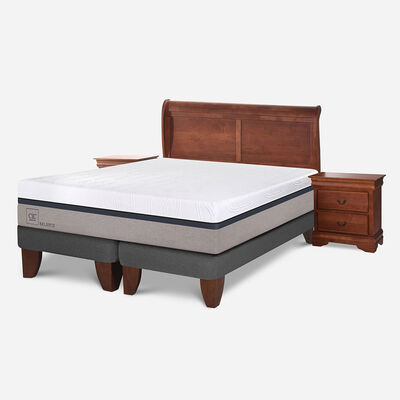 Imagen 2 del producto Cama Europea CIC Base Dividida 2 Plazas Balance + Respaldo + 2 Veladores Miro