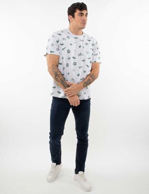 Imagen 2 del producto Polera Manga Corta Hombre Icono Gris