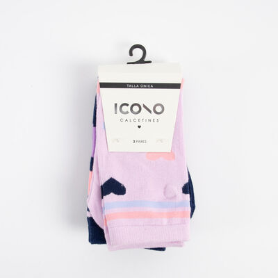 Imagen 1 del producto Pack 3 Calcetines Largo Mujer Icono Surtido