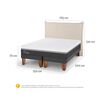 Cama Europea CIC Base Dividida 2 Plazas Ortopedic Advance + Respaldo Tiber