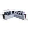 Seccional A&M Home Victor 2,2 Cuerpos Gris Negro