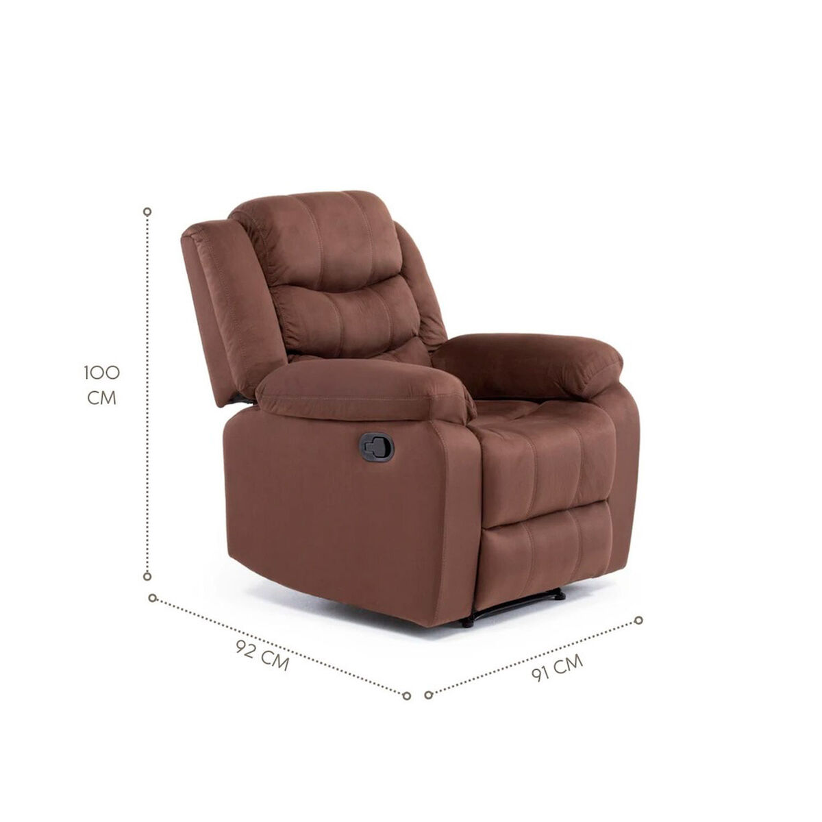 Bergere Reclinable Daniels Norman 1 Cuerpos Caf&eacute;