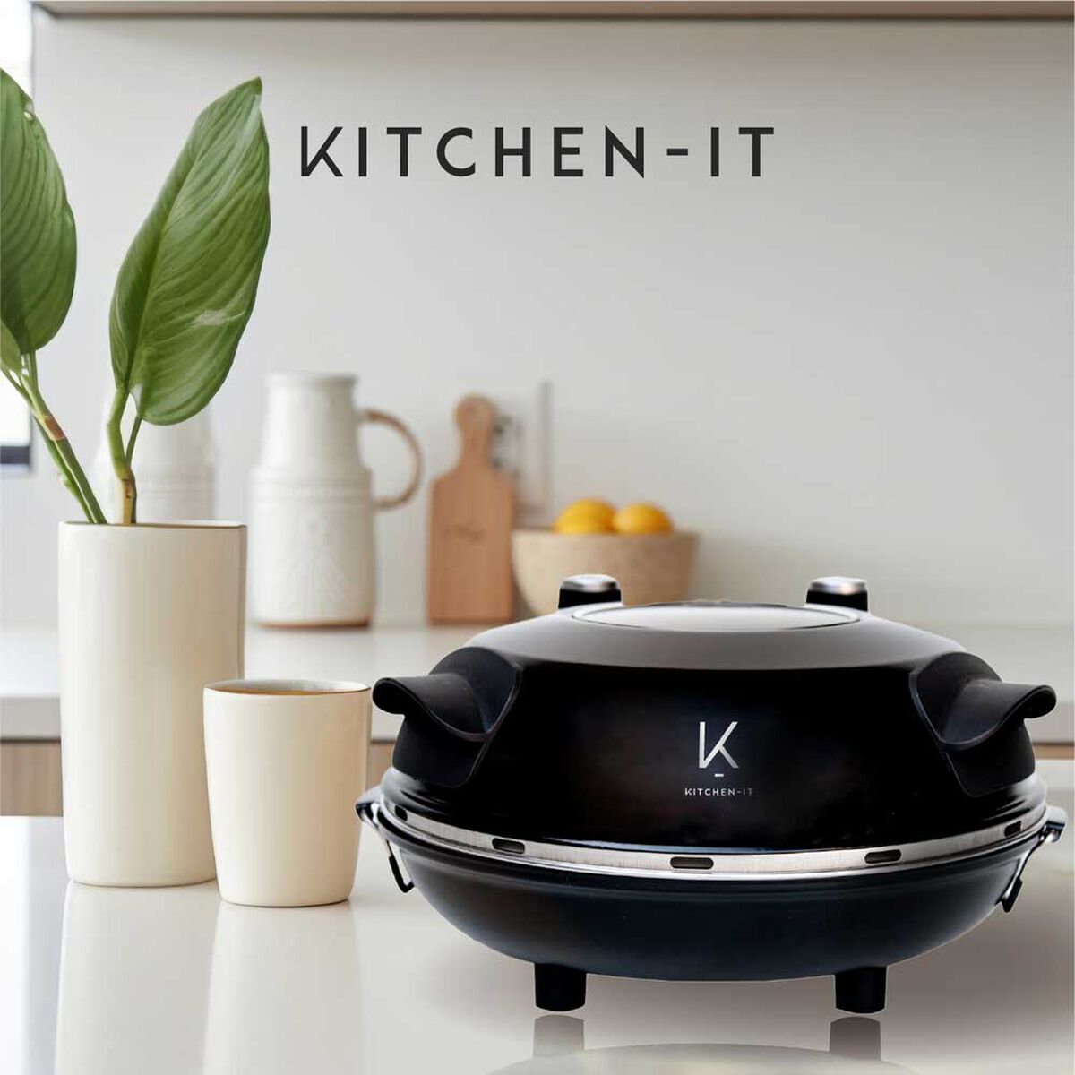 Horno de Pizza a la Piedra Kitchen-it Black Edition