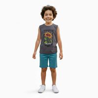 Polera Sin Manga de Algodón Niño Cutback Grafito