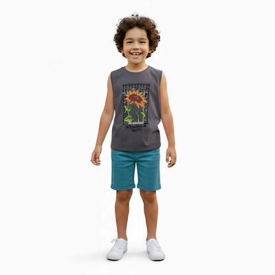 Polera Sin Manga de Algodón Niño Cutback