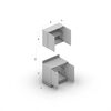 Kit Cocina Modular Delta Vekkahome 4 Puertas Blanca