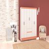 Clóset Kea Ideal 6 Puertas 2 Cajones Blanco y Rosa