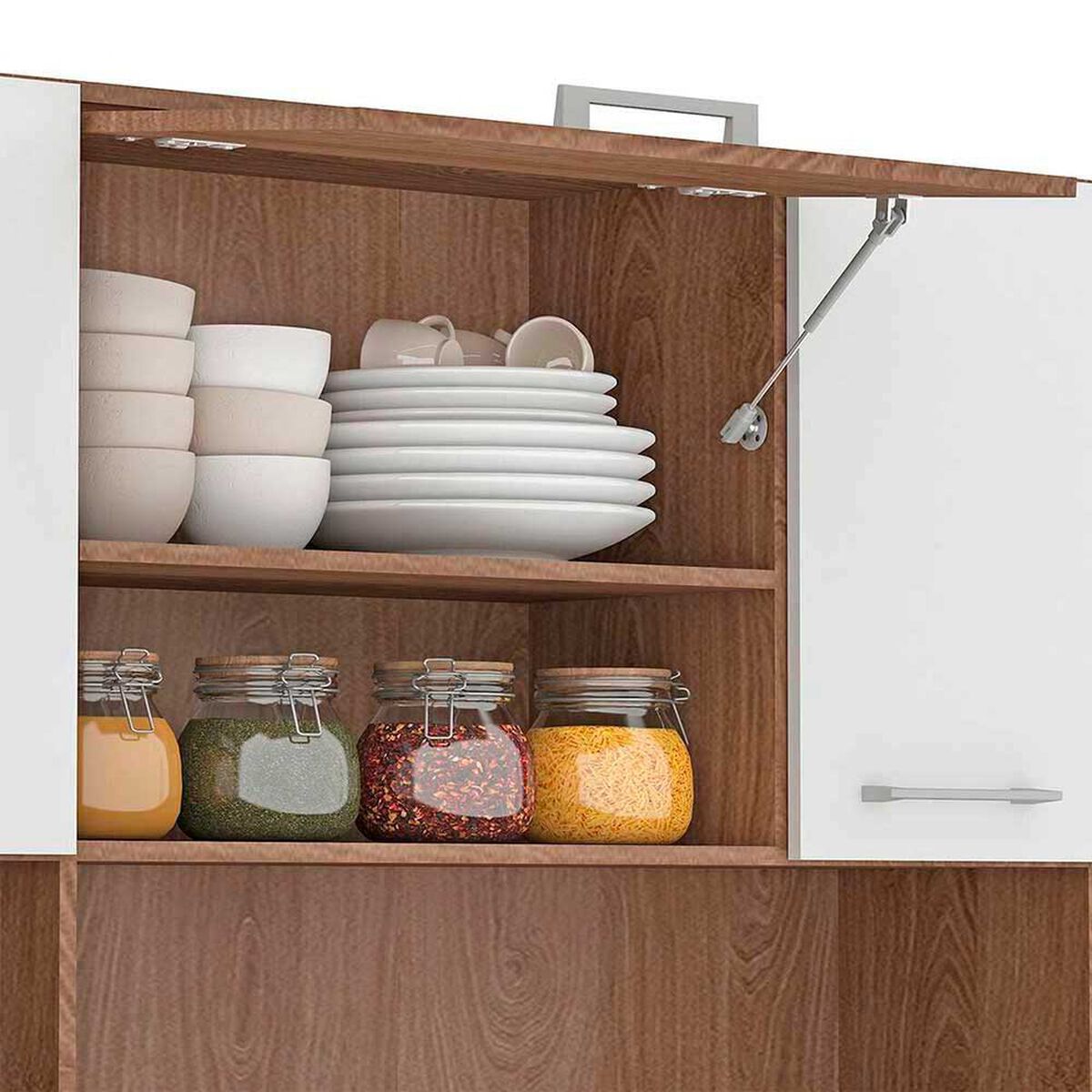 Mueble de Cocina Vekkahome Emi 1 Caj&oacute;n 9 Puertas Caf&eacute;