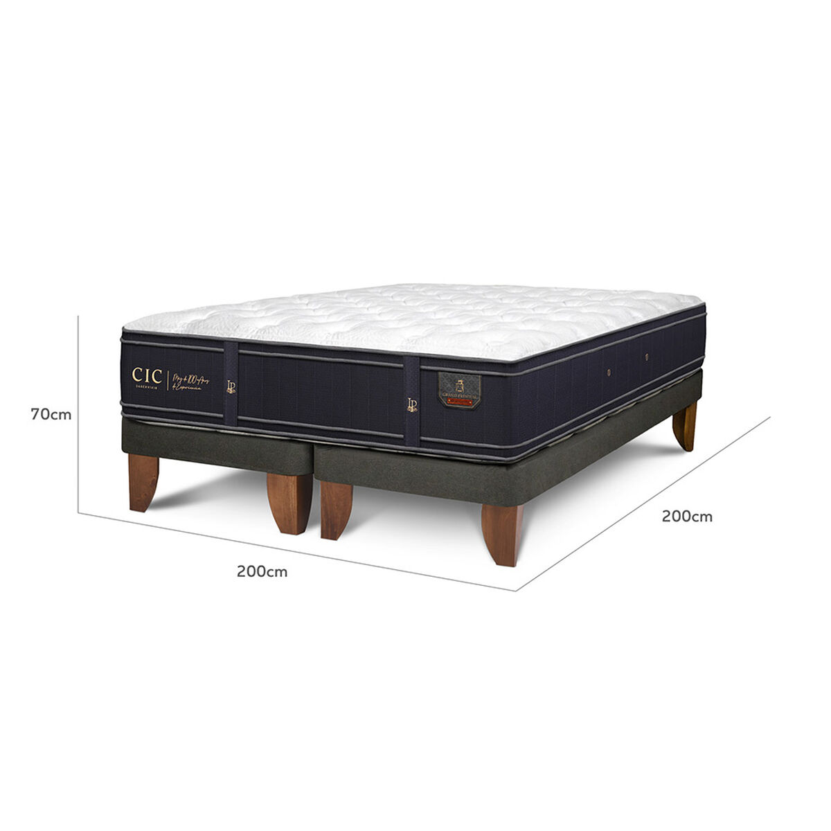 Cama Europea CIC Base Dividida S&uacute;per King Grand Premium