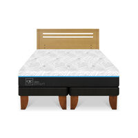 Cama Europea CIC Green Infinity 2 Plazas + 1 Respaldo Munich Mostaza