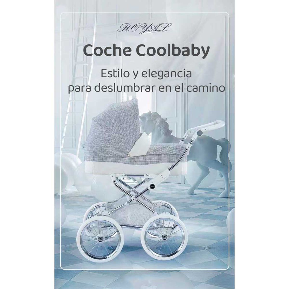 Coche Lujoso Royal de Coolbaby 2 Piezas Rosado By Lubabycas