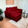 Sofá Seccional Muebles MPR Azalea 3 Burdeo