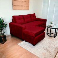 Sofá Seccional Muebles MPR Azalea 3 Burdeo