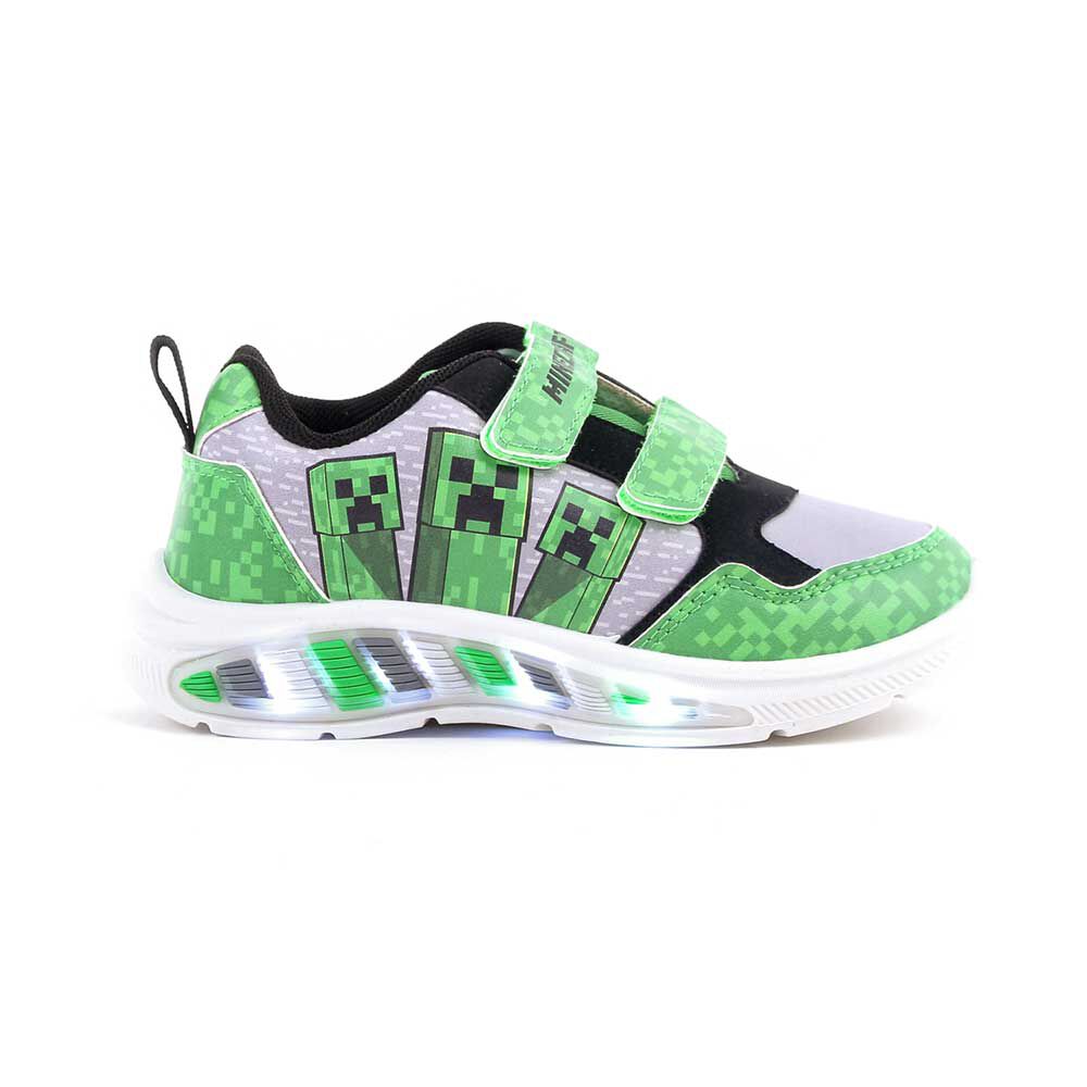 Zapatilla Con Luces Creeper Niño Minecraft